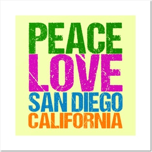 Peace Love San Diego Posters and Art